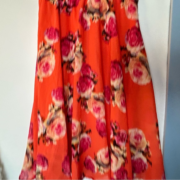 Flint & Moss‎ New York Orange Floral Mini Skirt Medium NWT - Picture 5 of 13